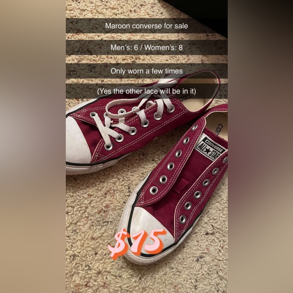 Maroon converse
